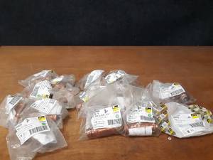 lot 2081 image: VIEGA ProPress Copper Fittings - (10) 1-14 x 34 x 1, (7) 1-14 x 1 x 12, (1) 1-14 x 1-14 x 12, (1) 1-14 x 1-14 x 34  Reducing Tees