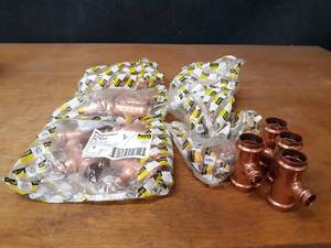 lot 2085 image: VIEGA ProPress Copper Fittings - (23) 1 x 1 x 12 Reducing Tees
