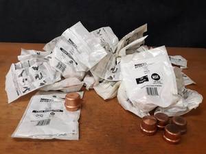 lot 2093 image: NIBCO PressSystem Copper Fittings - (17) 1-12 Caps, (25) 1-14 Caps