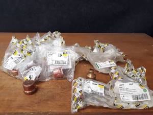 lot 2094 image: VIEGA ProPress Copper Fittings - (17) 1-12 Caps, (7) 1-14 Caps and More