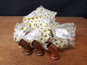 lot 2097 image: VIEGA ProPress Copper Fittings - (22) 1-14 45° Street Elbows (FTG x C)