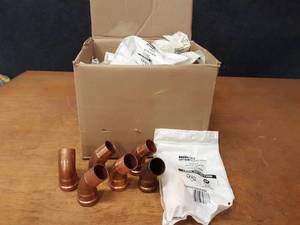 lot 2098 image: NIBCO PressSystem Copper Fittings - (45) 1-14 45° Street Elbows (FTG x C)