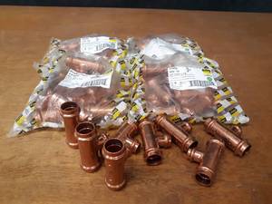 lot 2100 image: VIEGA ProPress Copper Fittings -  (48) 34 x 34 x 12 Reducing Tee
