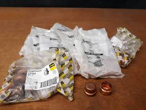 lot 2105 image: NIBCO & VIEGA PressSystem Copper Fittings - (47) 1 Caps