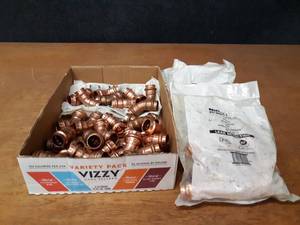 lot 2107 image: NIBCO PressSystem Copper Fittings - (70) 34 45° Elbows