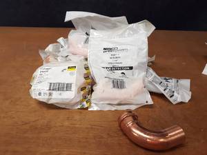 lot 2109 image: NIBCO & VIEGA PressSystem Copper Fittings - (14) 1-14 90° Street Elbows (FTG x Press)