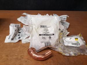 lot 2110 image: NIBCO & VIEGA PressSystem Copper Fittings - (14) 1-14 90° Street Elbows (FTG x Press)