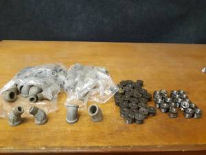 lot 2134 image: Lot of (89) Steel Pipe Fittings - (20) 34 45° Elbows, (21) 34 45° Street Elbows, (29) 34 x 18 Bushings, (9) 34 x 14 Bushings, (10) 34 x 12 Bushings