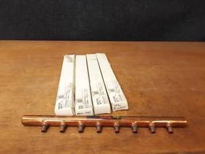 lot 2180 image: Lot of (4) VIEGA PureFlow System Copper 8-Outlet Manifolds