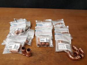 lot 2183 image: Large Lot of CONEX Refrigeration 78 Copper Press Fittings
