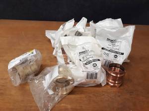 lot 2197 image: NIBCO & VIEGA PressSystem Copper Fittings - (10) 2 Press x 2 Female Pipe