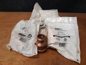 lot 2198 image: NIBCO PressSystem Copper Fittings - (6) 2 x 1-14 (Press x Press) Reducers