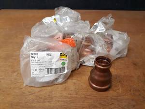 lot 2199 image: VIEGA ProPress Copper Fittings - (15) 2 x 1-14 Couplers (Press x Press)
