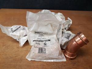 lot 2204 image: NIBCO PressSystem Copper Fittings - (10) 2 45° Elbows