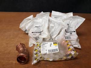 lot 2210 image: NIBCO & VIEGA PressSystem Copper Fittings - (9) 1-12 45° Elbows