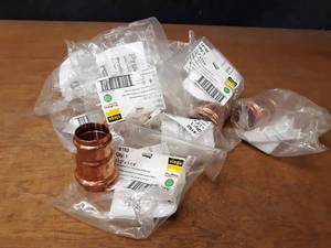 lot 2216 image: VIEGA ProPress Copper Fittings - (12) 1-12 x 1-14 Reducing Couplers