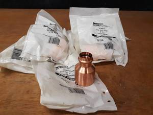 lot 2220 image: NIBCO PressSystem Copper Fittings - (5) 2 x 1 (FTG x Press)