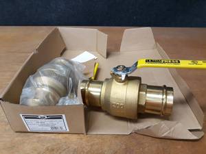 lot 2225 image: Lot of (2) Milwaukee Valve Co. 2 (Press x Press) Brass Ball Valves