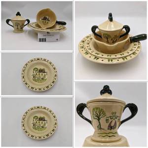 lot 18 image: 1950s Homestead Provincial Poppytrail Vernon by Metlox Dining Set