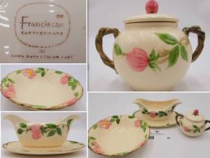 lot 25 image: 1950s Franciscan Desert Rose Set