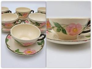 lot 46 image: 1950s Franciscan Desert Rose Tea Set