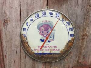lot 5 image: Vintage ALKA Seltzer Advertiser Thermometer