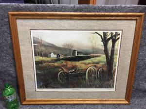 lot 17 image: Framed Jim Hansel A MANS Treasure Wildlife Print