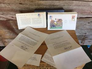 lot 47 image: Vintage 1984 Los Angeles Olympic Stamps - First Day Covers