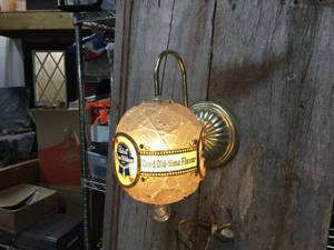 lot 54 image: Vintage Pabst Blue Ribbon Beer Rotating Wall Light