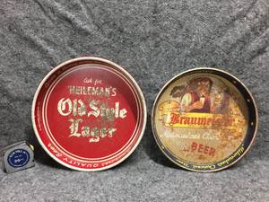 lot 59 image: Old Style & Braumeister Vintage Beer Trays