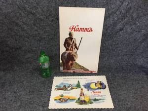 lot 62 image: Vintage Hamms Store Display Poster & Placemat w Song Lyrics