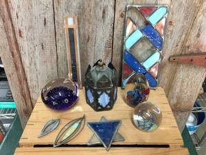 lot 89 image: Stained Glass & Paper Weights