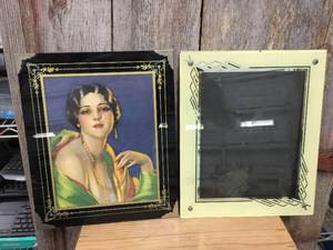 lot 90 image: 2 Antique Art Deco Picture Frames