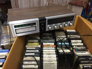 lot 101 image: Vintage Panasonic RE-8030 8-Track Stereo & 70 8-Track Cartridges