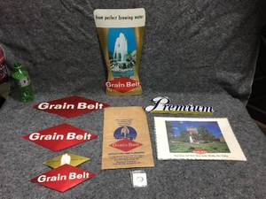lot 103 image: Vintage Grain Belt Advertiser Signs - Placements - Token