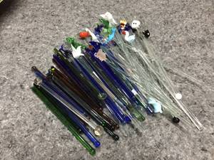 lot 107 image: Large Group Glass Swizzle Sticks