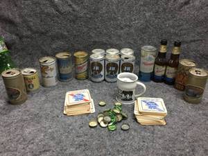 lot 110 image: Vintage Beer Cans  -Bottles - Banks - Coasters - Caps