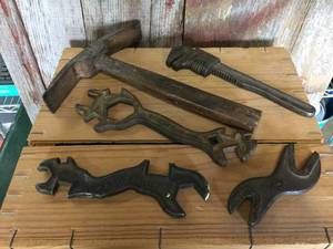 lot 120 image: Antique Wrenches -Tools