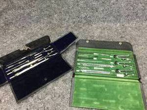 lot 124 image: Vintage Keuffel & ESSER Mercury & Technical Supply Compass Sets