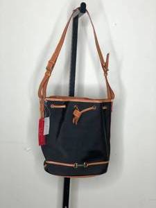 Tommy Hilfiger Equestrian Canvas Leather Bag
