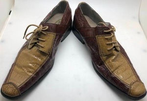 Hugo Vitelli Crocodile Two-Tone Loafers Menss Size 10.5