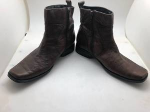 Rockport Brown Distressed Leather Zipper Boots Mens Size 8