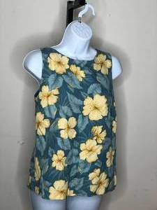 Tommy Bahama Sleeveless Hawaiian Blouse Size Womens S