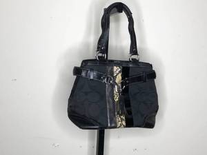Coach Black Canvas Leather Bag (Valued $180)