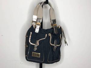 Marc By Marc Jacobs Black Metallic Military Utilitote ($175)