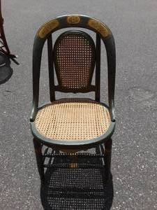 Vintage Cane Painted Chair (Solid)