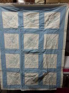 Hand Stitched Quilt Of Nursery Rhymes 36x46
