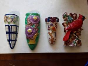 4-Vintage Wall Pockets (Japan)