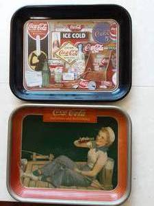 2-Coca Cola Trays (1-Vintage & 1-Modern)