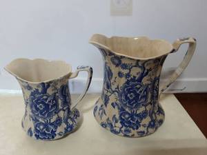 2-Johnson English Chippendale Pitchers 8 x 6 Tall